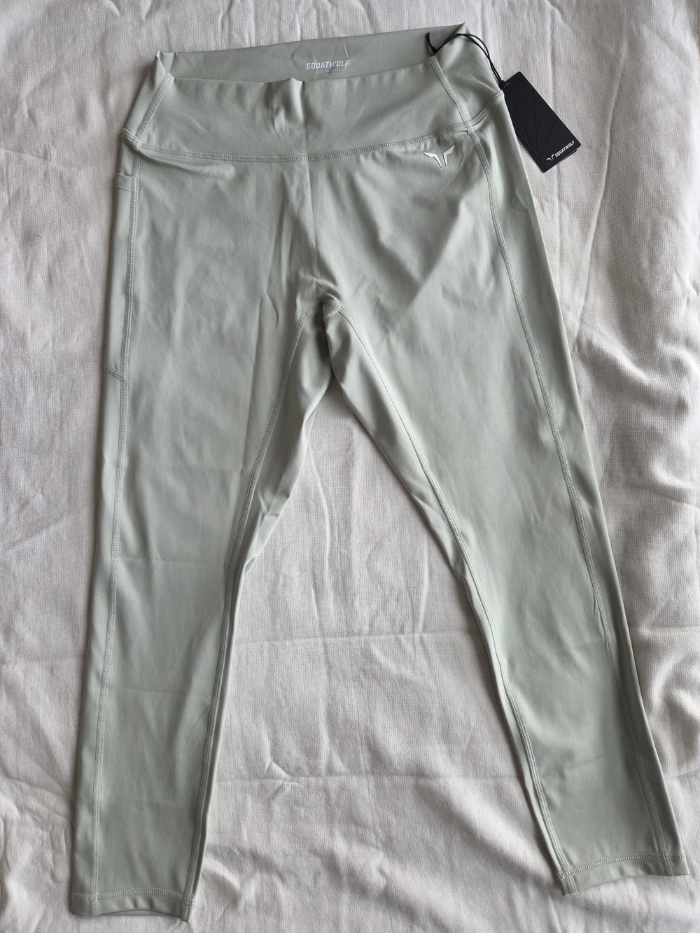 NWT SQUATWOLF Sage Green High-Rise Pocket Leggings Squat-Proof - Size L